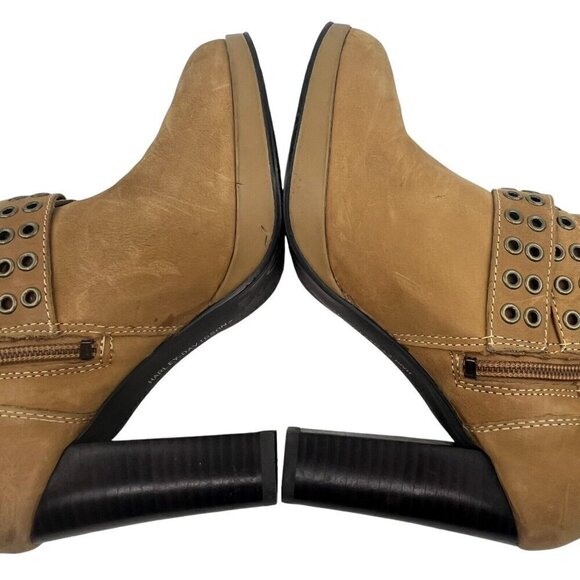 Harley Davidson Women Sz 6.5 Maribel Suede Leather Tall Slouch Heeled Zip Boots - Picture 12 of 16